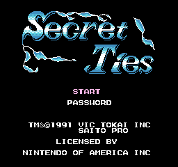 Secret Ties Title Screen